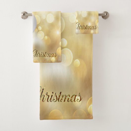 Holiday Elegante Weihnachtsbälle Badhandtuch Set (Insitu)