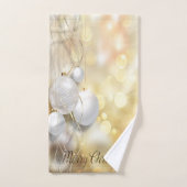 Holiday Elegante Weihnachtsbälle Badhandtuch Set (Handtuch)