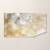 Holiday Elegante Weihnachtsbälle Badhandtuch Set (Handtuch)