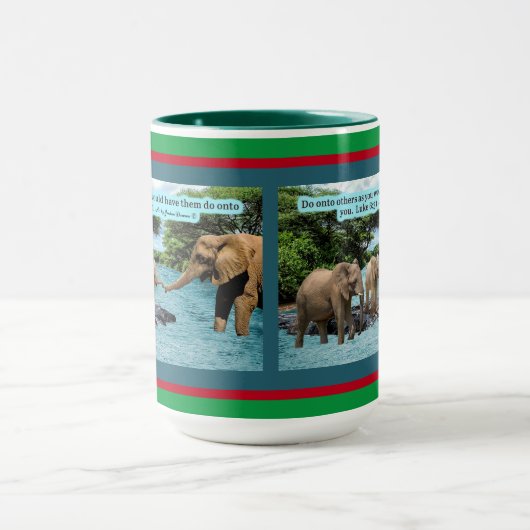 Holiday Elephant Scripture Luke 6:31 Tasse (Zentrum)