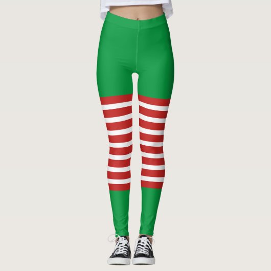 Holiday Elf Leggings Candy Cane Weihnachten (Vorderseite)