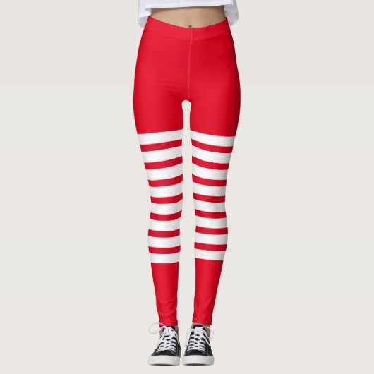 Holiday Elf Leggings Candy Cane Weihnachten (Vorderseite)