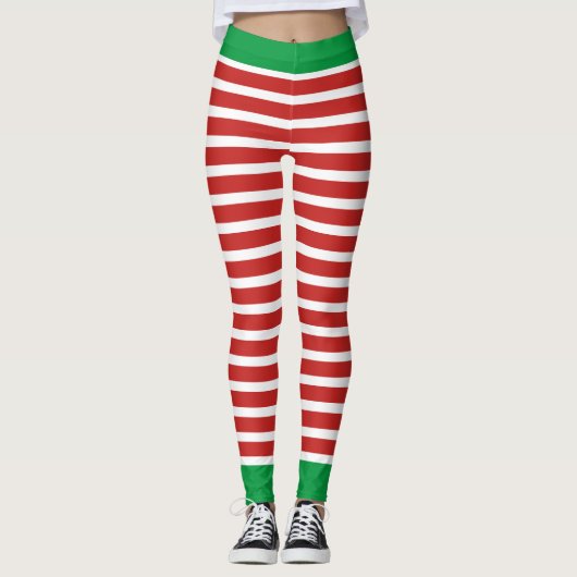 Holiday Elf Leggings | Christmas Elf Costume Pants (Vorderseite)