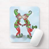 Holiday Elves Kissing Mousepad (Mit Mouse)