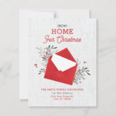 Holiday Envelope Floral Neue Zuhause zu Weihnachte Einladung (Vorderseite)
