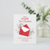 Holiday Envelope Floral Neue Zuhause zu Weihnachte Einladung (Stehend Vorderseite)