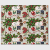 Holiday Erinnerungen Collage Geschenkpapier (Flach)