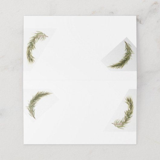Holiday Evergreen Platzkarten (Außenseite Aufgefaltet)