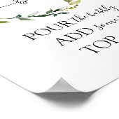 Holiday Evergreen Wreath Mimosa Bar Sign Poster (Ecke)