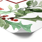 Holiday Evergreens Brautparty Begrüßungszeichen Poster (Ecke)