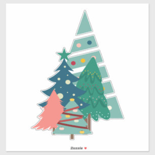 Holiday Evergreens Design Aufkleber