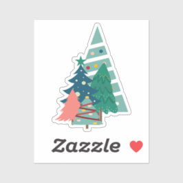 Holiday Evergreens Design Aufkleber