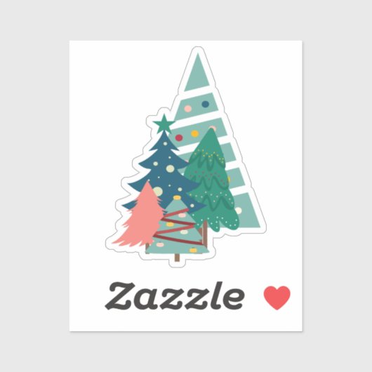 Holiday Evergreens Design Aufkleber (Blatt)