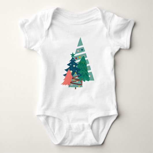 Holiday Evergreens Design Baby Strampler (Vorderseite)