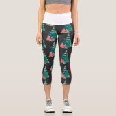 Holiday Evergreens Design Capri Leggings (Vorderseite)