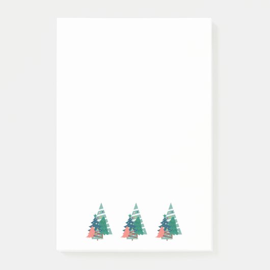 Holiday Evergreens Design Post-it Klebezettel (Vorderseite)