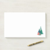 Holiday Evergreens Design Post-it Klebezettel (Auf Schreibtisch)