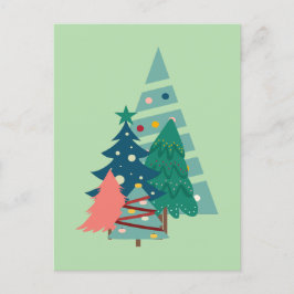 Holiday Evergreens Design Postkarte