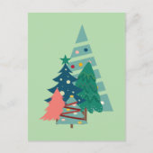 Holiday Evergreens Design Postkarte (Vorderseite)