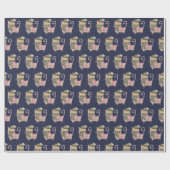Holiday Extravagant Cat Wrapping Paper Geschenkpapier (Flach)