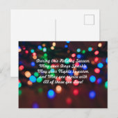 Holiday Farbenfrohe Lichter mit Gedicht Postkarte (Vorne/Hinten)