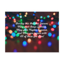 Holiday Farbenfrohe Lichter mit Gedicht