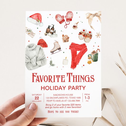 Holiday Favorite Things Weihnachts-Party Einladung