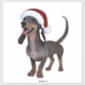 Holiday Fertigpäckchen Dackel Wurst Hund mit Weihn Aufkleber (Blatt)