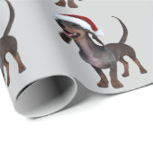 Holiday Fertigpäckchen Dackel Wurst Hund mit Weihn Geschenkpapier (Rolleneckpunkt)