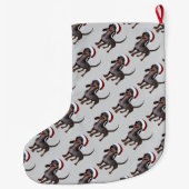 Holiday Fertigpäckchen Dackel Wurst Hund mit Weihn Großer Weihnachtsstrumpf (Rückseite)