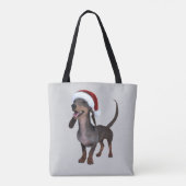 Holiday Fertigpäckchen Dackel Wurst Hund mit Weihn Tasche (Rückseite)