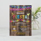 Holiday Fiesta Mexikanisches Party Einladung (Stehend Vorderseite)