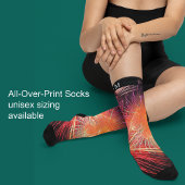 Holiday Fireworks Monogram Unisex Socken