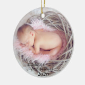 Holiday First Christmas Foto Keramik Ornament (Links)