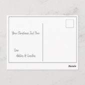 Holiday First Christmas Foto Script Saisonale Post Postkarte (Rückseite)