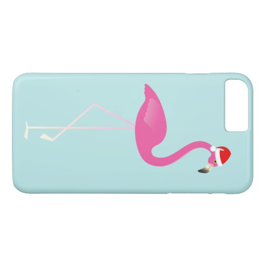 Holiday Flamingo iPhone 7 in Türkis Case-Mate iPhone Hülle (Rückseite (Horizontal))