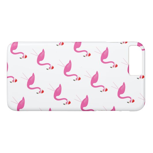 Holiday Flamingos iPhone 7 in weiß Case-Mate iPhone Hülle (Rückseite (Horizontal))