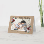 Holiday Floral 2 Foto Falten Weihnachten (Vorderseite)