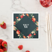 Holiday Floral and Berry Dellarobbia Frame Serviette (Beispiel)