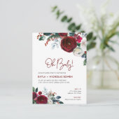 Holiday Floral Baby Shower by Mail Einladung (Stehend Vorderseite)