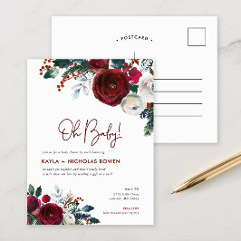 Holiday Floral Baby Shower by Mail Einladung