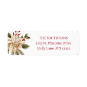 Holiday Floral Christmas Adresse (Vorne)