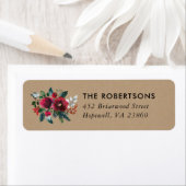 Holiday Floral Christmas Rücksendeadresse (Insitu)