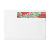 Holiday Floral Rücksendeadressen-Aufkleber (Rückseite)