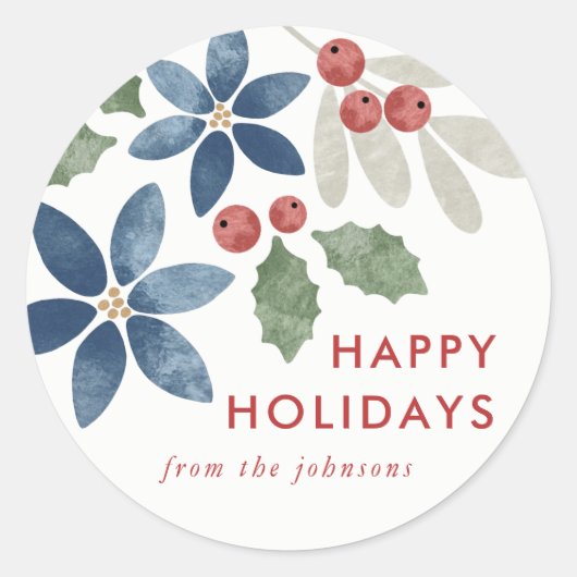 Holiday Floral Sticker (Vorderseite)