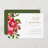 Holiday Floral Wedding RSVP (Vorne/Hinten)