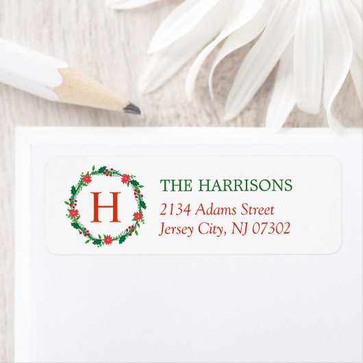 Holiday Floral Wreath Einfaches Elegantes Grün (Insitu)