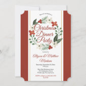 Holiday Floral WURDE Weihnachtsfest Party Einladung (Vorderseite)