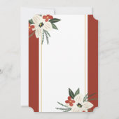 Holiday Floral WURDE Weihnachtsfest Party Einladung (Rückseite)