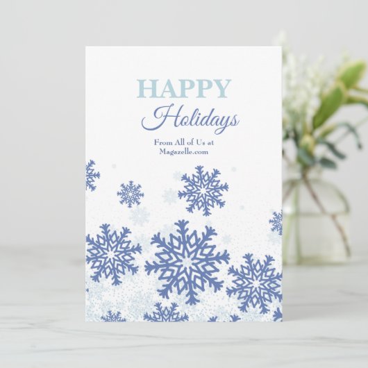 Holiday Flurries Urlaubskarte Feiertagskarte (Stehend Vorderseite)